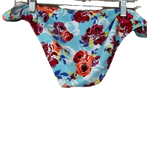 Design Lab Blue Red Floral Bikini Bottoms Sz XL NWOT - Picture 3 of 10